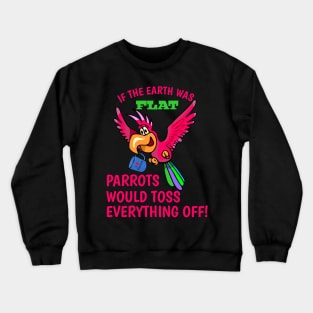 Parrot tossing mug Crewneck Sweatshirt